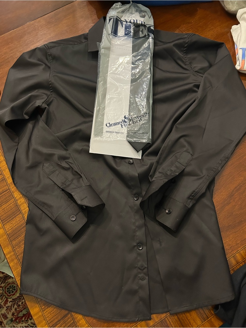 Men's Black Dress Shirt - Tailored Performance Style